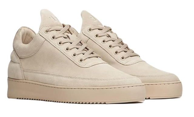 Filling Pieces Sneaker - Low Top Suede All Beige - Filling Pieces