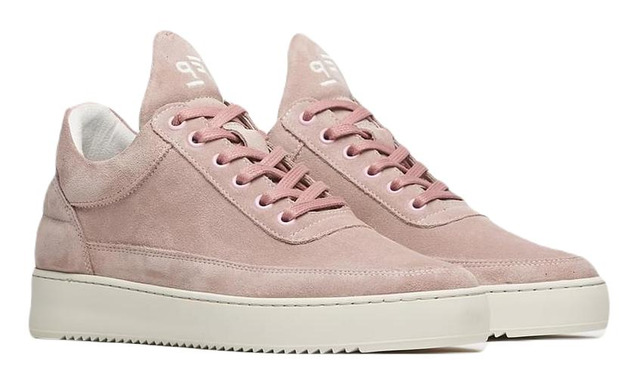 Filling Pieces Sneaker - Low Top Suede Rosa - Filling Pieces